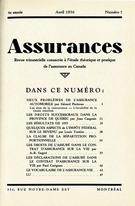 Cover of Volume 4, Number 1, 1936, pp. 1-48, Assurances