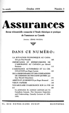 Cover of Volume 7, Number 3, 1939, pp. 105-164, Assurances