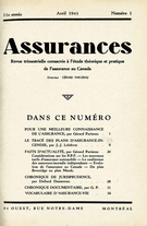 Cover of Volume 11, Number 1, 1943, pp. 1-37, Assurances