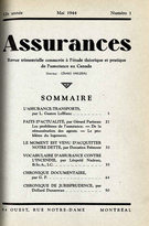 Cover of Volume 12, Number 1, 1944, pp. 1-53, Assurances