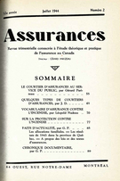 Cover of Volume 12, Number 2, 1944, pp. 55-92, Assurances