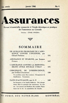 Cover of Volume 13, Number 4, 1946, pp. 131-168, Assurances