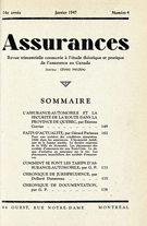 Cover of Volume 14, Number 4, 1947, pp. 149-186, Assurances