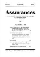 Cover of Volume 18, Number 3, 1950, pp. 79-130, Assurances
