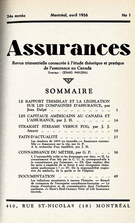 Cover of Volume 24, Number 1, 1956, pp. 1-50, Assurances
