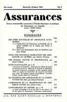 Cover of Volume 32, Number 3, 1964, pp. 91-156, Assurances