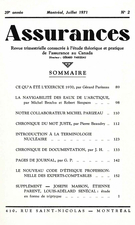Cover of Volume 39, Number 2, 1971, pp. 1-158, Assurances