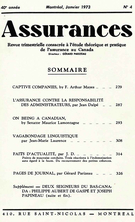 Cover of Volume 40, Number 4, 1973, pp. 28-347, Assurances