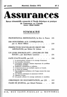 Cover of Volume 43, Number 3, 1975, pp. 195-275, Assurances