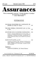 Cover of Volume 45, Number 4, 1978, pp. 39-328, Assurances