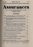 Cover of Volume 49, Number 2, 1981, pp. 91-212, Assurances