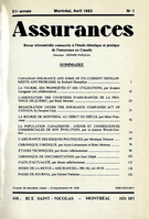 Cover of Volume 51, Number 1, 1983, pp. 1-153, Assurances