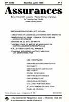 Cover of Volume 57, Number 2, 1989, pp. 151-317, Assurances