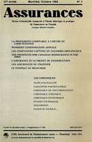 Cover of Volume 57, Number 3, 1989, pp. 319-480, Assurances