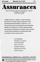Cover of Volume 59, Number 1, 1991, pp. 1-160, Assurances