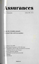 Cover of Volume 60, Number 2, 1992, pp. 171-368, Assurances