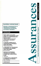 Cover of RÉGIMES D’INDEMNISATION ET ASSURANCE AUTOMOBILE, Volume 66, Number 3, 1998, pp. 349-528, Assurances