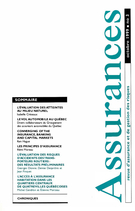 Cover of Volume 67, Number 3, 1999, pp. 335-524, Assurances