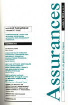 Cover of SYMPOSIUM SUR LA GESTION INTÉGRÉE DES RISQUES, Volume 68, Number 3, 2000, pp. 303-452, Assurances