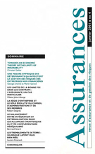 Cover of Volume 68, Number 4, 2001, pp. 452-602, Assurances