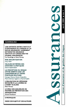 Cover of Volume 69, Number 1, 2001, pp. 1-182, Assurances