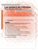 Cover of Volume 8, Number 2, Fall 2013, pp. 1-132, Les ateliers de l'éthique / The Ethics Forum