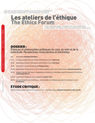 Cover of Volume 10, Number 3, Fall 2015, pp. 1-190, Les ateliers de l'éthique / The Ethics Forum
