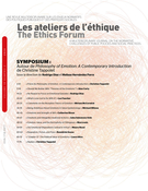 Cover for issue 'Volume 18, Number 2, 2024' of the journal 'Les ateliers de l'éthique / The Ethics Forum'