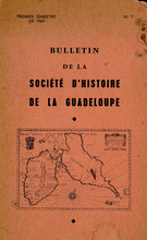 Cover of Number 7, 1er semestre 1967, pp. 7-78, Bulletin de la Société d'Histoire de la Guadeloupe