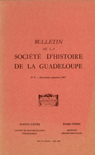 Cover of Number 8, 2e semestre 1967, pp. 12-103, Bulletin de la Société d'Histoire de la Guadeloupe