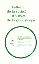 Cover of Number 17-18, 1972, pp. 9-86, Bulletin de la Société d'Histoire de la Guadeloupe