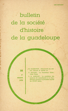 Cover of Number 38, 4e trimestre 1978, pp. 3-58, Bulletin de la Société d'Histoire de la Guadeloupe