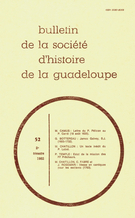 Cover of Number 52, 2e trimestre 1982, pp. 3-63, Bulletin de la Société d'Histoire de la Guadeloupe