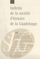 Cover of Number 157, September–December 2010, pp. 3-149, Bulletin de la Société d'Histoire de la Guadeloupe