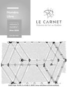 Cover for issue 'Thème libre' of the journal 'Le carnet, histoires de l’art'