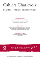 Cover of Volume 9, 2012, pp. 5-204, Cahiers Charlevoix