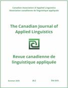 Cover for issue 'Volume 28, Number 2, Summer 2025' of the journal 'Canadian Journal of Applied Linguistics / Revue canadienne de linguistique appliquée'
