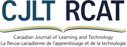 Logo for the journal Canadian Journal of Learning and Technology / Revue canadienne de l’apprentissage et de la technologie