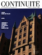 Cover of Loger dans un palais, Number 34, Winter 1987, pp. 4-54, Continuité