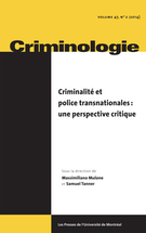Cover of Criminalité et police transnationales : une perspective critique, Volume 47, Number 2, Fall 2014, pp. 5-315, Criminologie