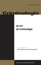 Cover of 50 ans de <em>Criminologie</em>, Volume 51, Number 1, Spring 2018, pp. 5-386, Criminologie