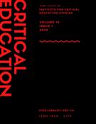 Cover for issue 'Volume 16, Number 1, 2025' of the journal 'Critical Education'