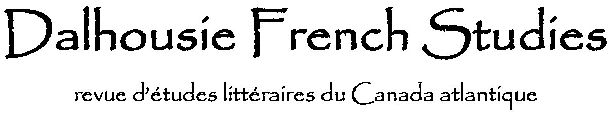 Logo for the journal Dalhousie French Studies