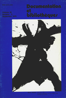 Cover of Volume 24, Number 3, September 1978, pp. 98-154, Documentation et bibliothèques