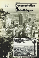 Cover of Volume 28, Number 1, March 1982, pp. 3-39, Documentation et bibliothèques