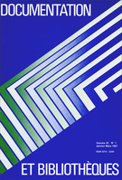 Cover of Volume 33, Number 1, January–March 1987, pp. 3-34, Documentation et bibliothèques
