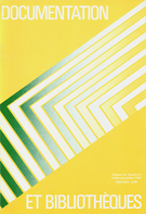 Cover of Volume 33, Number 3, July–September 1987, pp. 79-108, Documentation et bibliothèques