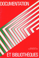 Cover of Volume 33, Number 4, October–December 1987, pp. 111-147, Documentation et bibliothèques