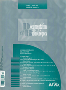 Cover of Les bibliothèques de la santé, Volume 41, Number 2, April–June 1995, pp. 75-132, Documentation et bibliothèques