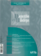 Cover of Volume 42, Number 3, July–September 1996, pp. 107-142, Documentation et bibliothèques
